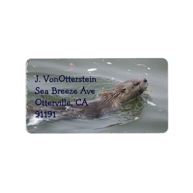 Sea Otter Address Labels Adressaufkleber (Vorne)