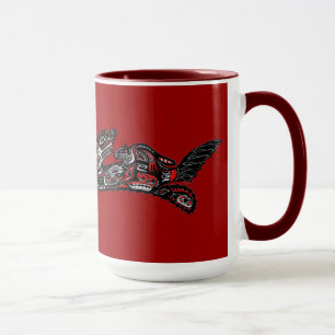 SEA OTTER & BABY (Haida Styled) Tasse