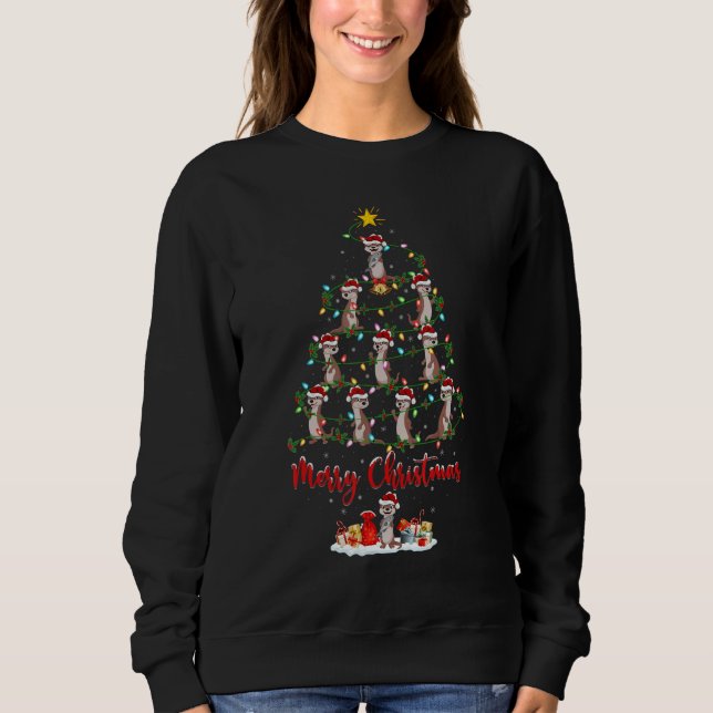 Sea Otter Christmas Tree Lights  Sea Otter Xmas Sweatshirt (Vorderseite)