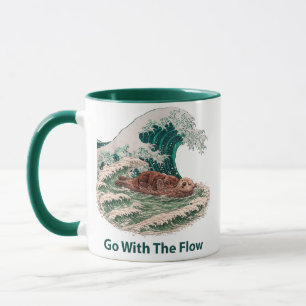 Sea Otter Coffee - Go With The Flow Große Welle Tasse