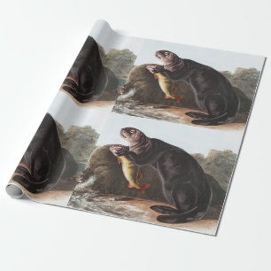 Sea Otter (Enhydra marina) Illustration Geschenkpapier