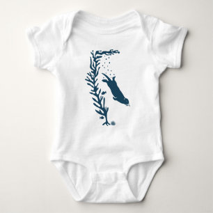 sea otter kelp forest california marine ocean baby strampler