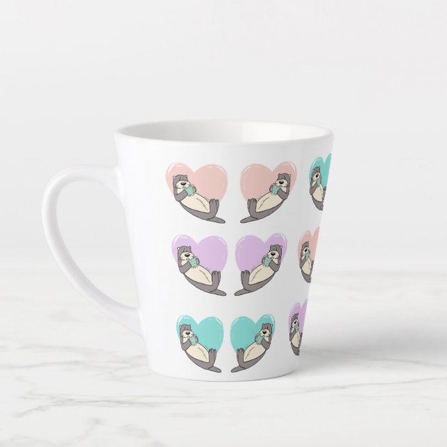 Sea Otter Latte Tasse (Links)