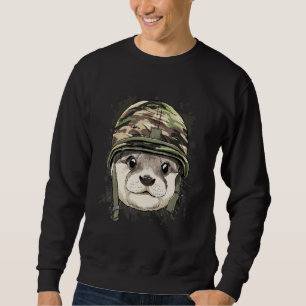 Sea Otter Militär Soldat Veterans Day Marine Ani Sweatshirt