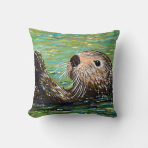 Sea Otter Painting Kissen