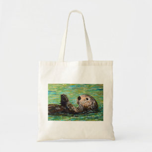 Sea Otter Painting Tragetasche