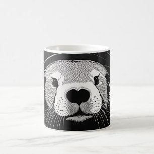 Sea Otter Schwimmen Kaffeetasse