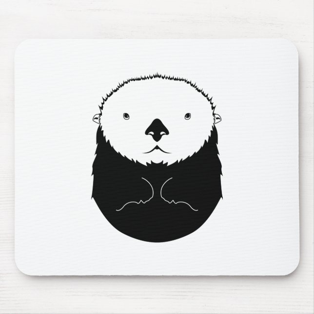 Sea Otter Silhouette  Mousepad (Vorne)