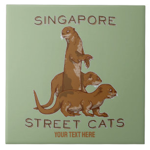 Sea Otter Singapore Street Cats Fliese