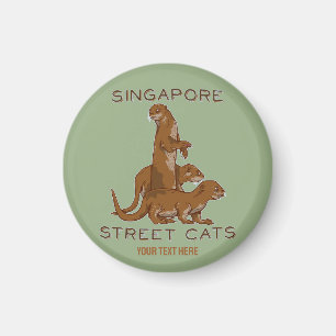 Sea Otter Singapore Street Cats Magnet