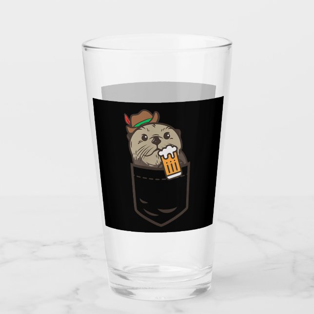 Sea Otter Tasche Trinken Bier| Otter Lover Geschen Glas (Vorderseite)