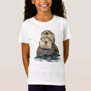 Sea Otter und Pup T - Shirt