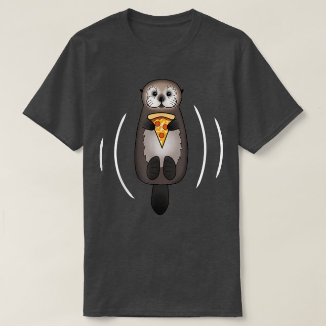 Sea Otter With Pizza  T-Shirt (Design vorne)