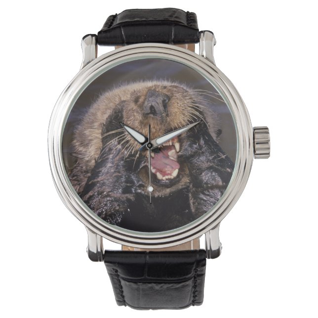 Sea Otters, Enhydra lutris 6 Armbanduhr (Vorderseite)