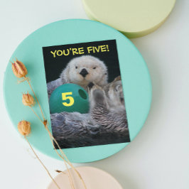 Sea Otters Foto von Child's Birthday Karte