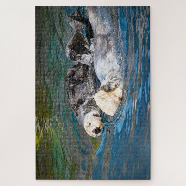 Sea Otters. Puzzle (Vertikal)