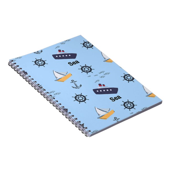 Sea pattern on blue notizblock (Rechte Seite)