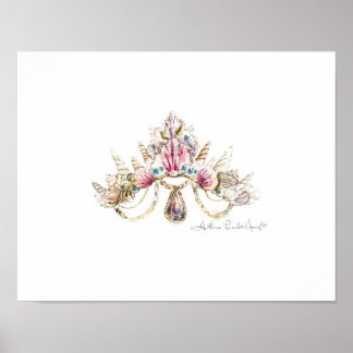 Sea Princess Crown Print von Heather French Henry Poster