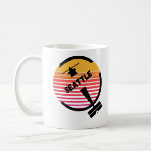 SEA Seattle Airport, Washington - Retro Plane Kaffeetasse