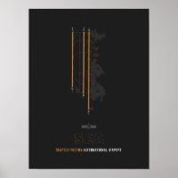 SEA - Seattle-Tacoma Airport Runway Diagramm Art