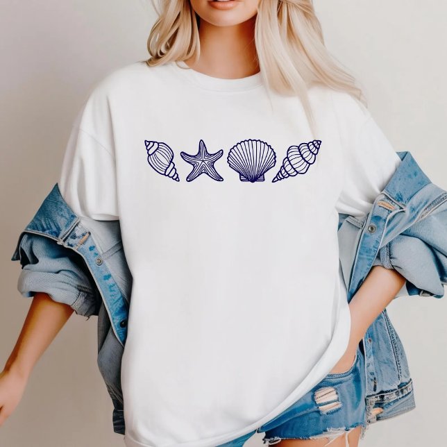 Sea Shell Summer Woman T-Shirt (Von Creator hochgeladen)