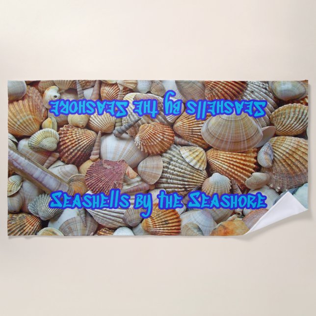 Sea Shells Mixed Beach Seashells Strandtuch (Vorderseite)