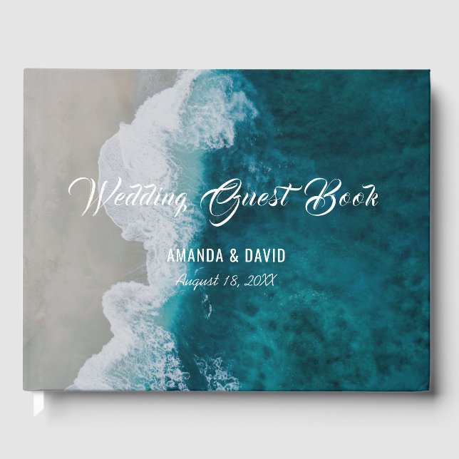 Sea Shore Destination Beach Wedding Guest Book Gästebuch (Vorderseite)