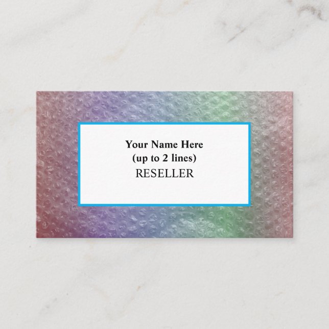Sea Siren Bubble Wrap Background Reseller Visitenkarte (Vorderseite)