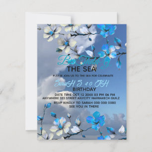 Sea & Sky Blue & White Geburtstag Einladung Modern