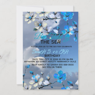 Sea & Sky Blue & White Geburtstag Einladung Modern