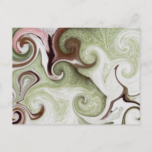 Sea Sponggs Muscheln Meeresfrüchte Grüne rosa Bäll Postkarte