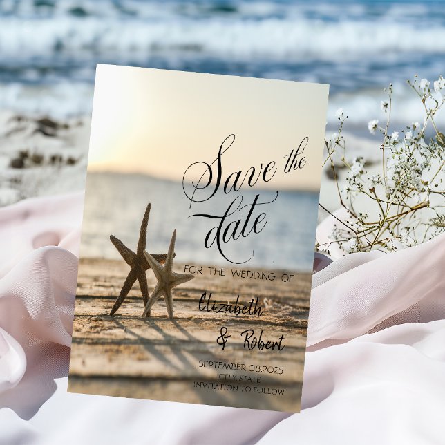 Sea stars Sand Beach Save the Date (Von Creator hochgeladen)