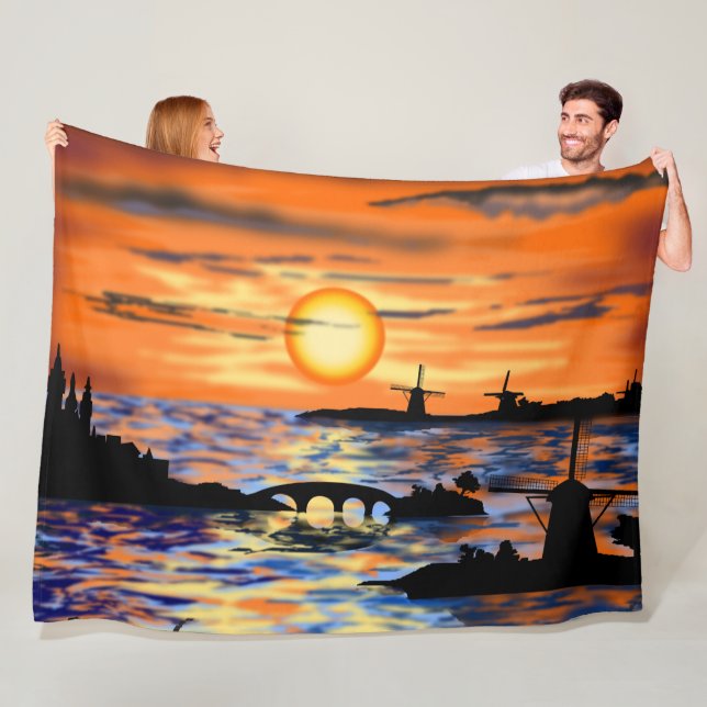 Sea Sunrise Fleece Blanket (Beispiel)