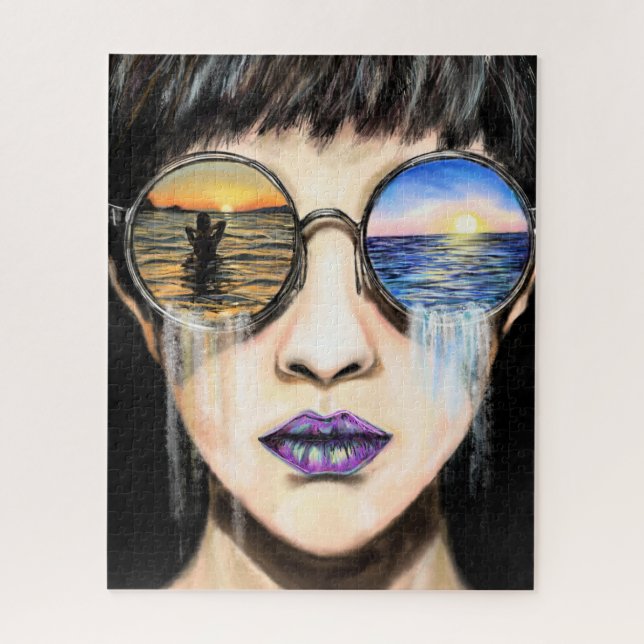 Sea Sunrise - Sunset Emotion Jigsaw Puzzle (Vertikal)