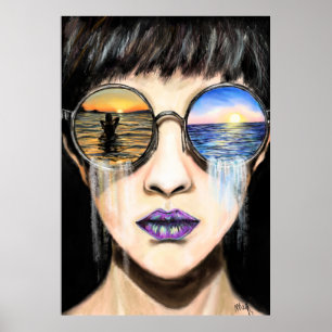 Sea Sunrise und Sunset Emotion Poster - Malerei