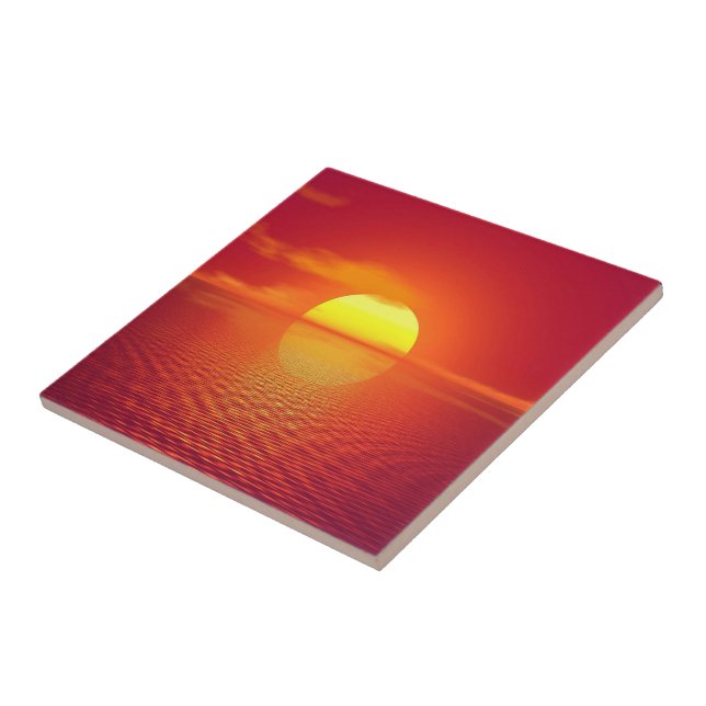 Sea Sunset Keramik Tile Fliese (Seite)