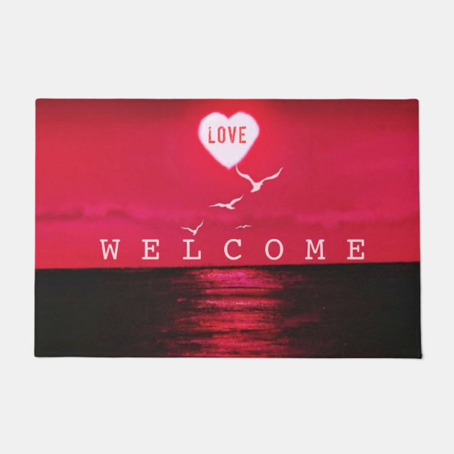 Sea Sunset Liebe Doormat - Willkommen Fußmatte (Vorderseite)