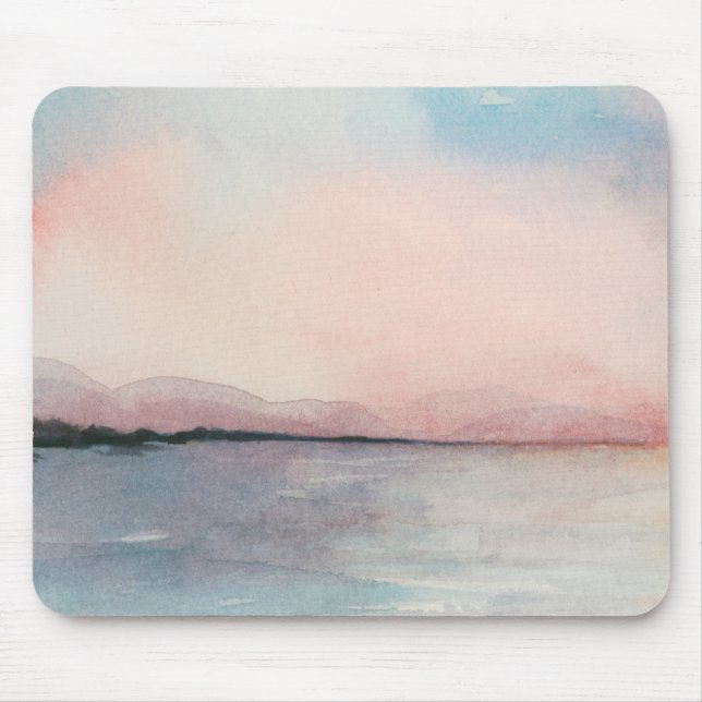 Sea Sunset Triptych - Pastellfarben Mousepad (Vorne)