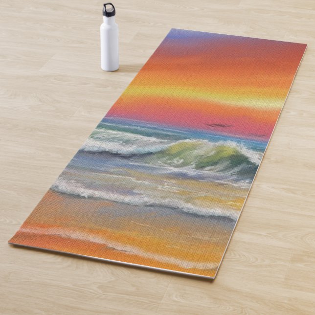 Sea Sunset Waves Yoga Mat Yogamatte (Beispiel)