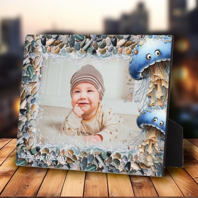 Sea Themed Jellyfish Custom Kids Frame Fotoplatte (Von Creator hochgeladen)