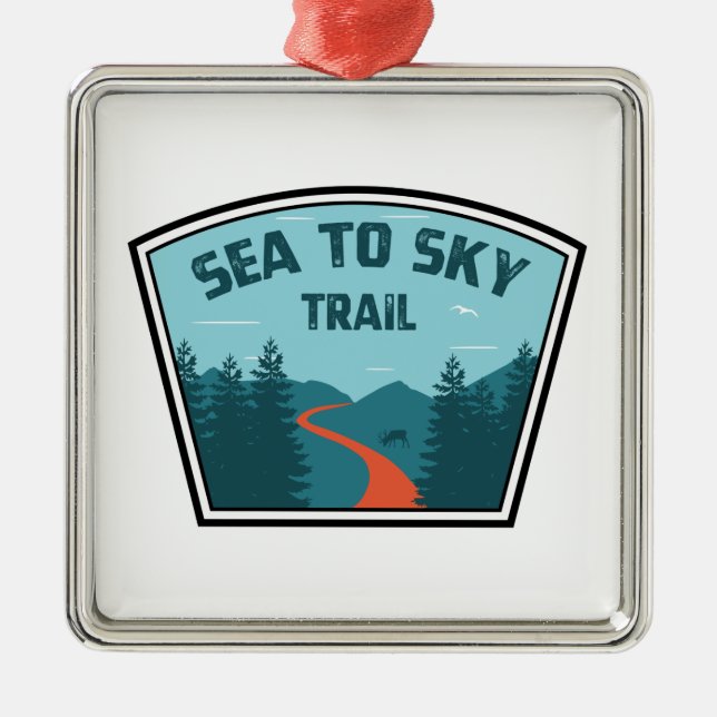 Sea to Sky Train British Columbia Ornament Aus Metall (Vorne)