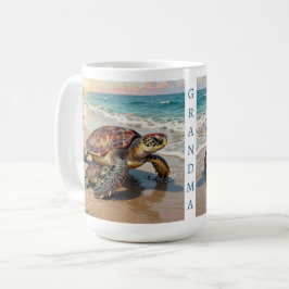 Sea Turtle and Baby Illustration | Personalized Kaffeetasse