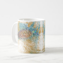 Sea Turtle Art Coastal Art Kaffeetasse