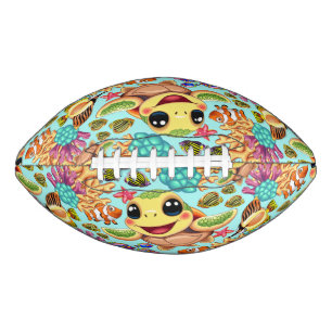 Sea Turtle Baby Happy and Süße Figur Football