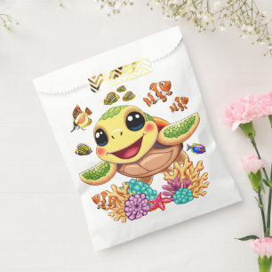Sea Turtle Baby Happy and Süße Figur Geschenktütchen