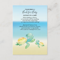 Sea Turtle Baby Showbook for Baby Card