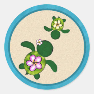 Sea TURTLE Baby Shower (Honu)03A Siegel Sticker
