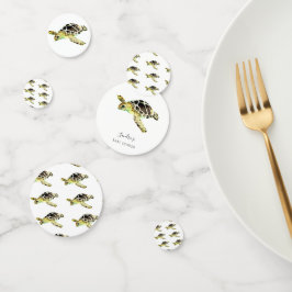 Sea Turtle Baby Shower Wasserfarbe Minimal Konfetti