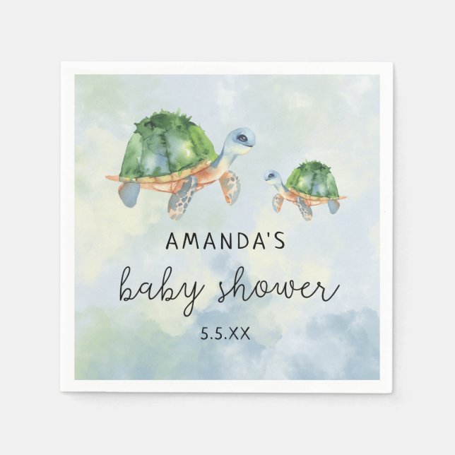 Sea Turtle - Babydusche Serviette (Vorderseite)