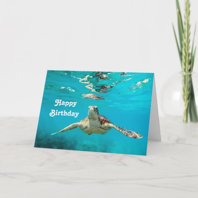 Sea Turtle Birthday Karte (Vorderseite)